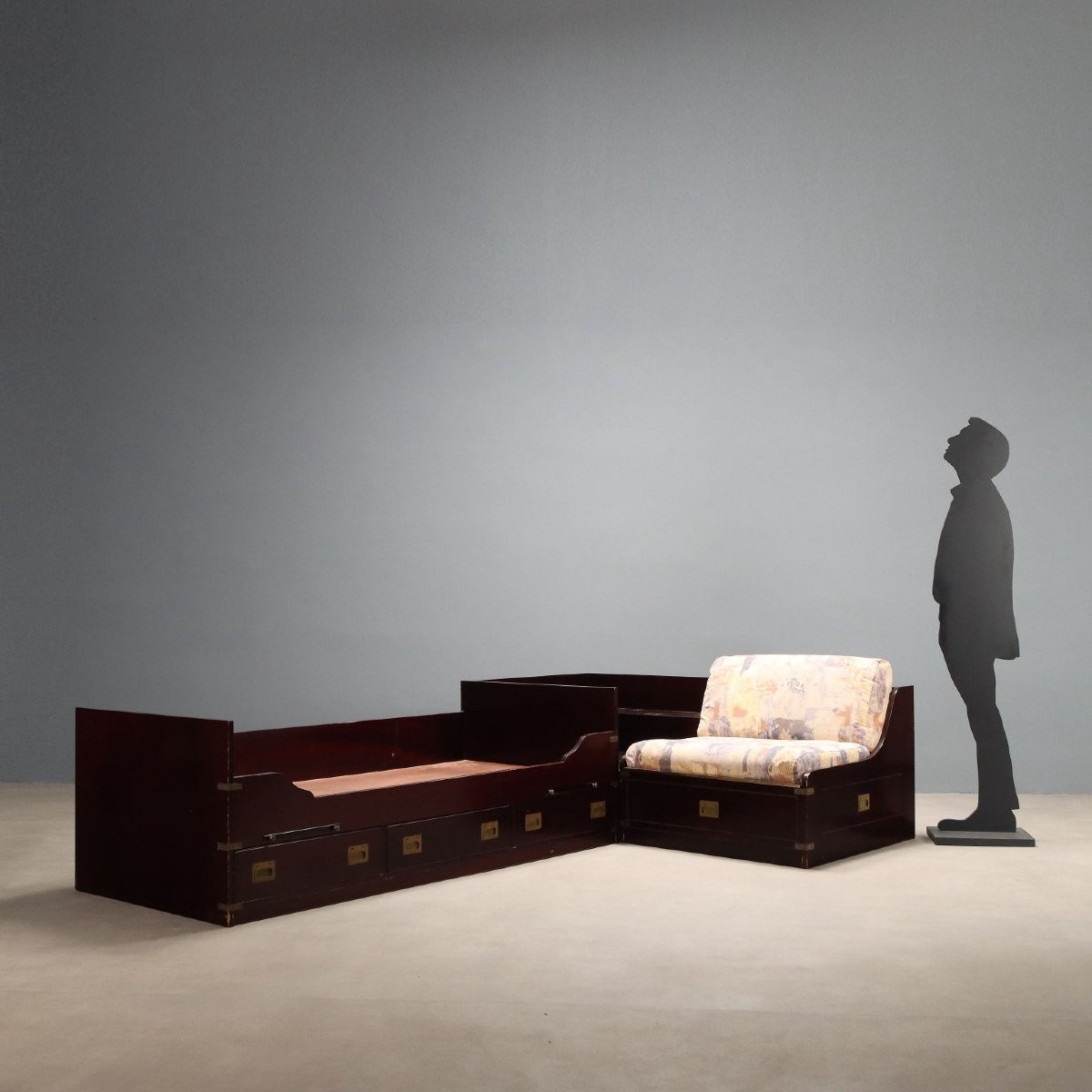 English Nautical-style Single Bed, Italy, 20th Century-photo-2