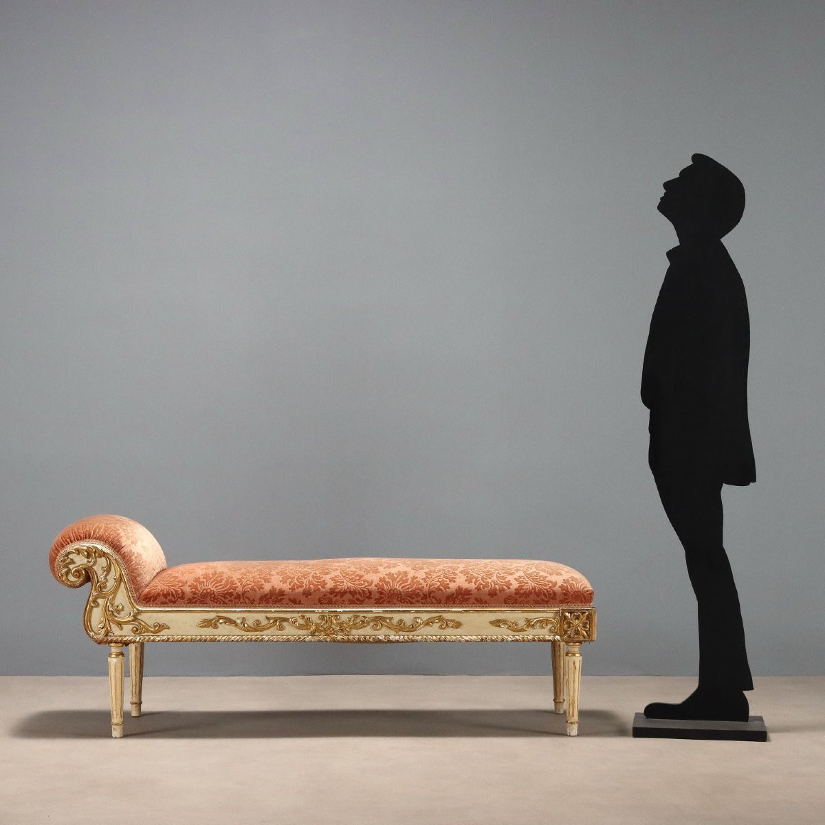 Neoclassical-style Lacquered And Gilded Dormeuse, Italy, Late 19th Century-photo-2