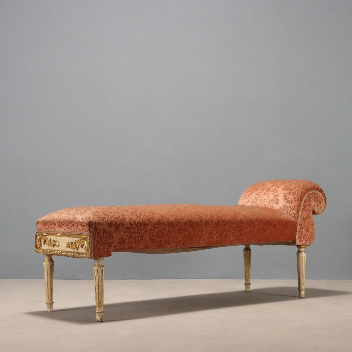 Neoclassical-style Lacquered And Gilded Dormeuse, Italy, Late 19th Century-photo-4
