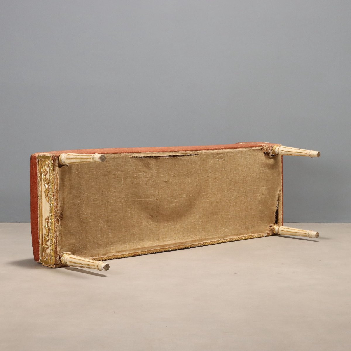 Neoclassical-style Lacquered And Gilded Dormeuse, Italy, Late 19th Century-photo-5