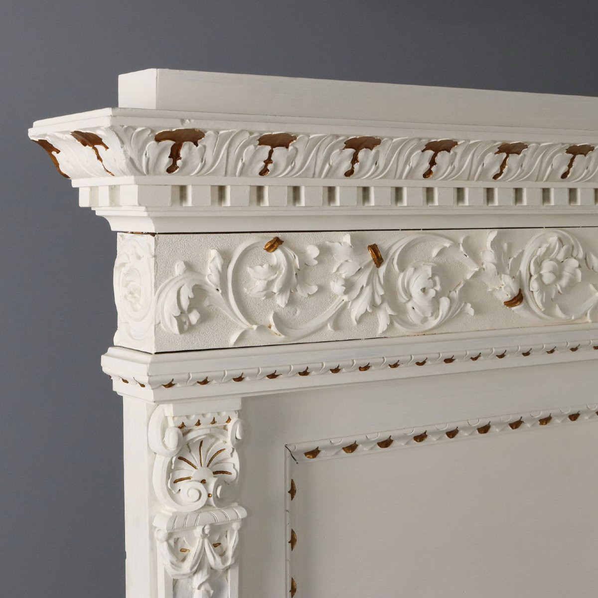 Lit Ancien Style Néo-Renaissance Peuplier Gravé Italie XXe Siècle-photo-3