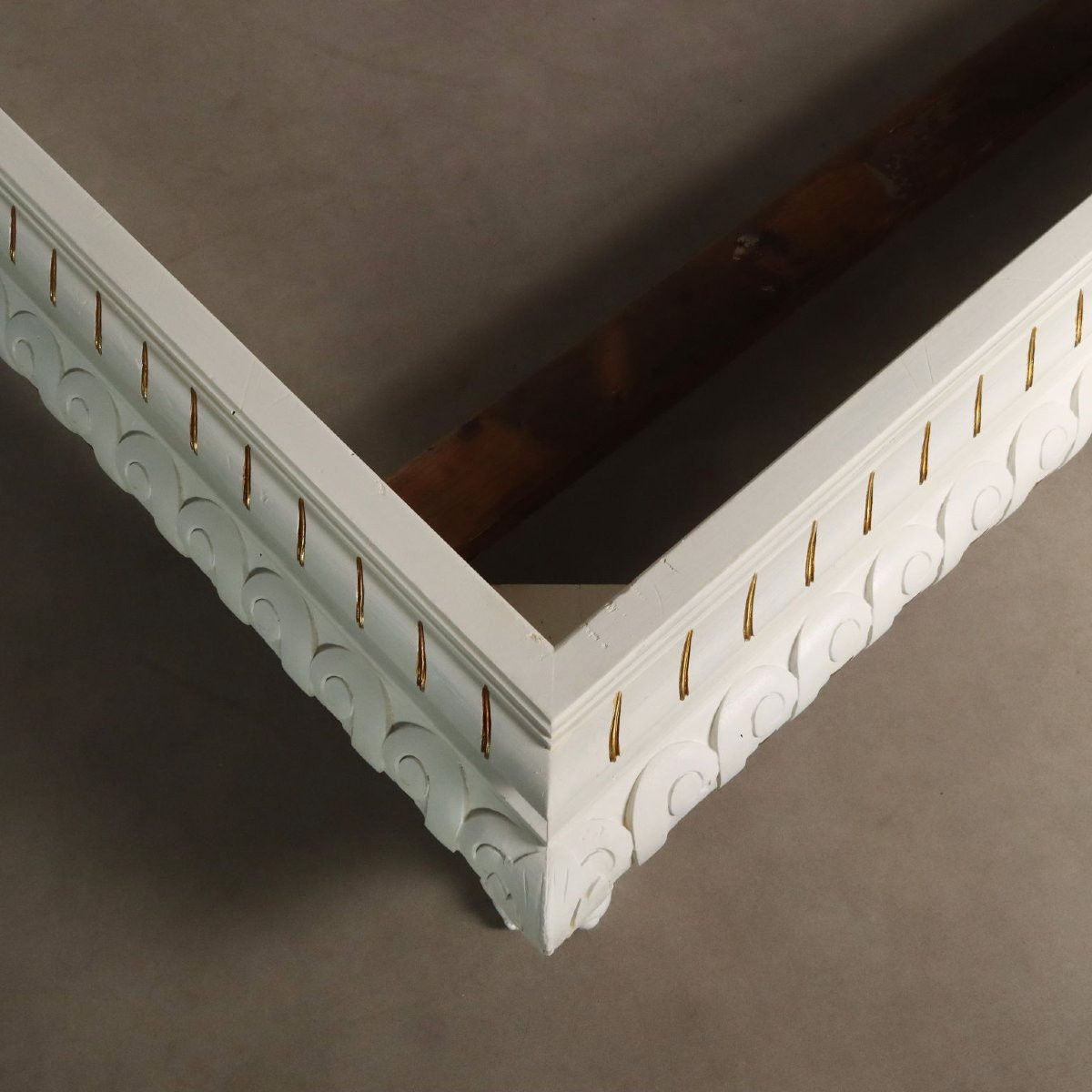 Lit Ancien Style Néo-Renaissance Peuplier Gravé Italie XXe Siècle-photo-7