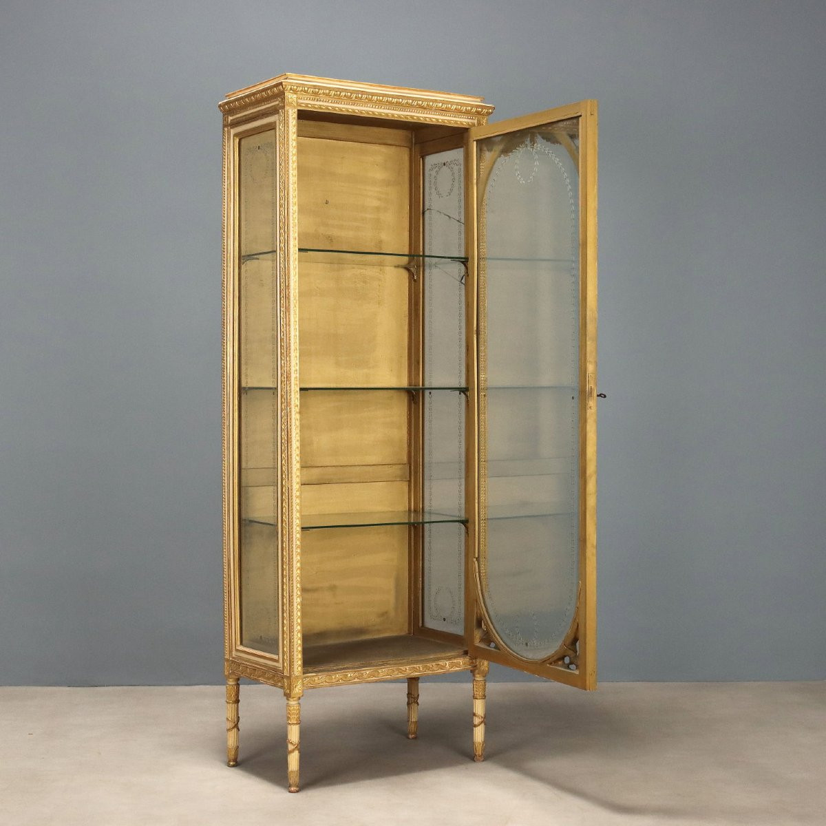 Neoclassical Display Cabinet, Italy, Late 19th Century-photo-3