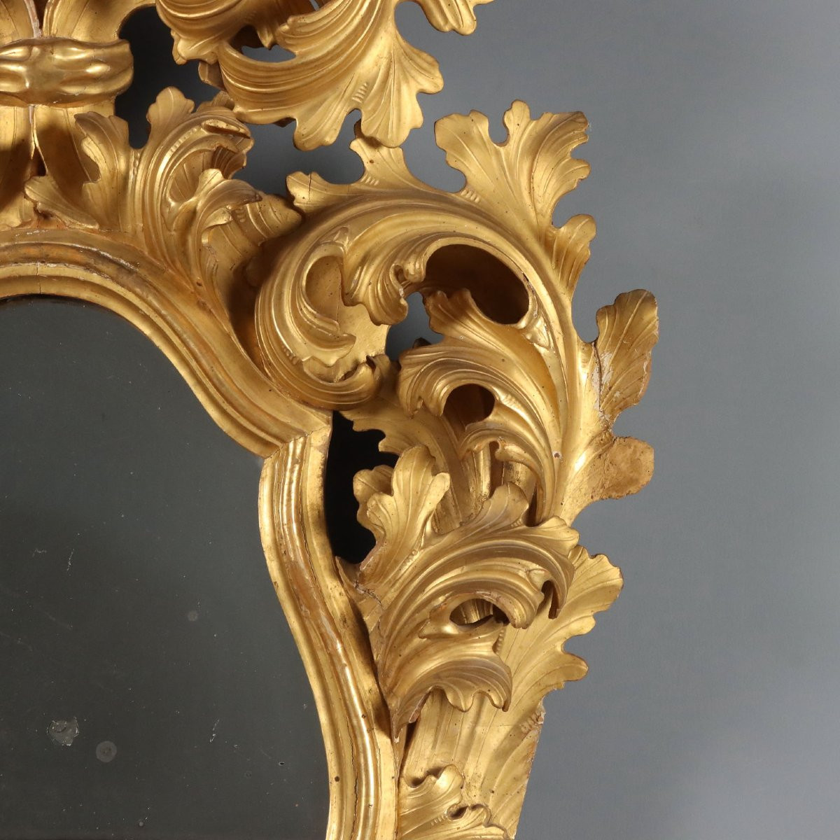 Large Baroque-style Mirror, 19th-century Italy-photo-2