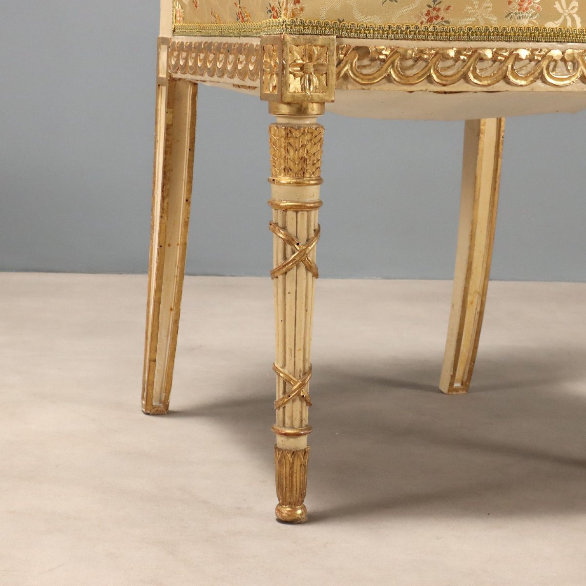 Set Of Four Neoclassical Chairs, Late 19th Century Italy-photo-4