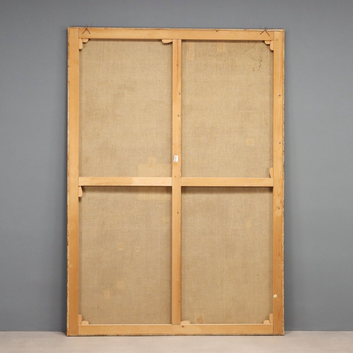 Antique Painting Virgin Mary With Child And Angels Oil On Canvas XVIII Century-photo-8