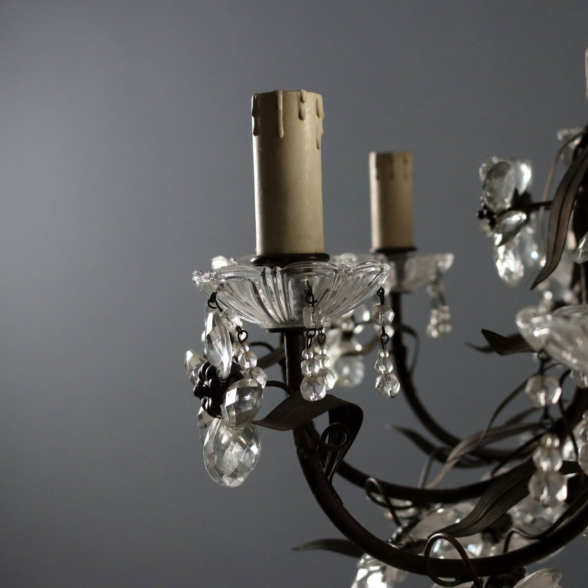  Lustre en fer et tôle Italie du XXe siècle-photo-3