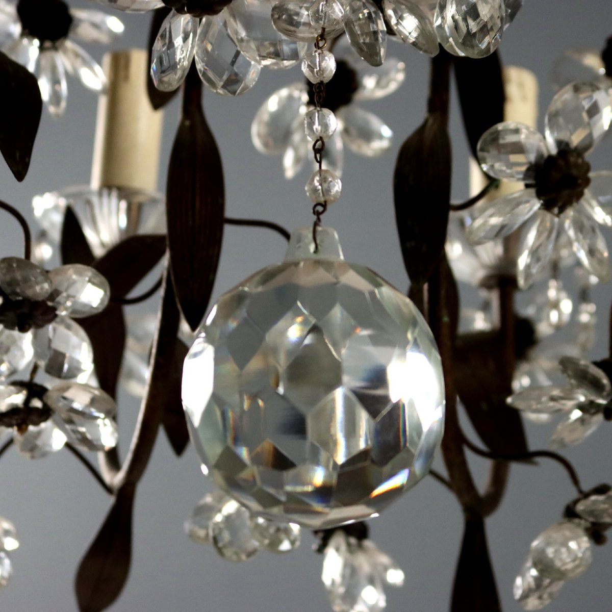  Lustre en fer et tôle Italie du XXe siècle-photo-3
