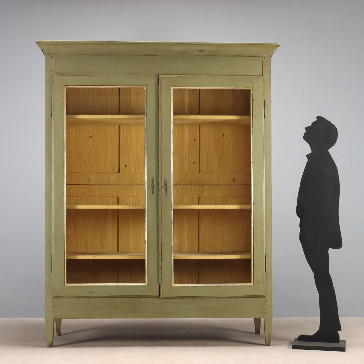 Armoire Directoire Ancienne Noyer Laqué Peinte Italie XIXe Siècle-photo-2
