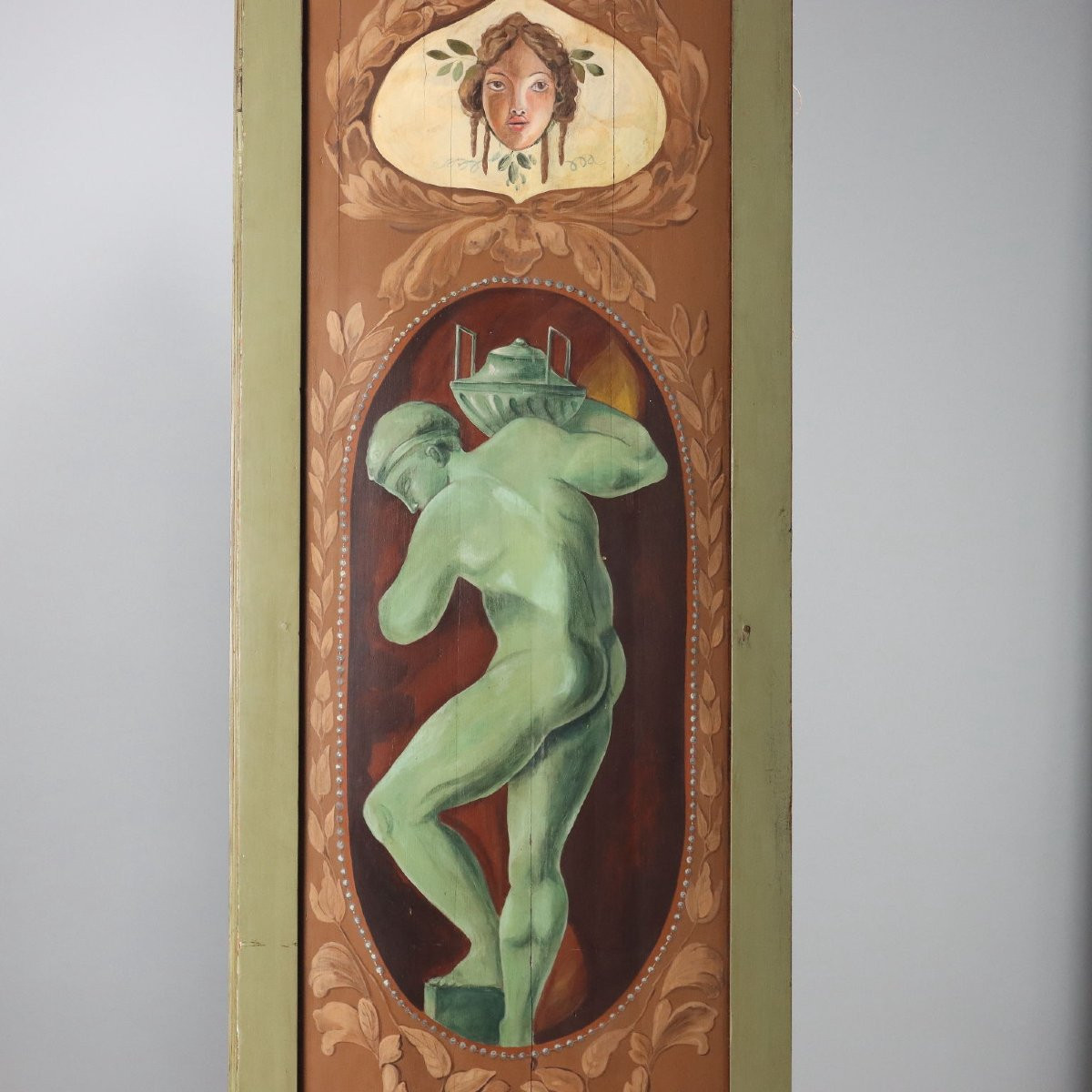 Armoire Directoire Ancienne Noyer Laqué Peinte Italie XIXe Siècle-photo-4