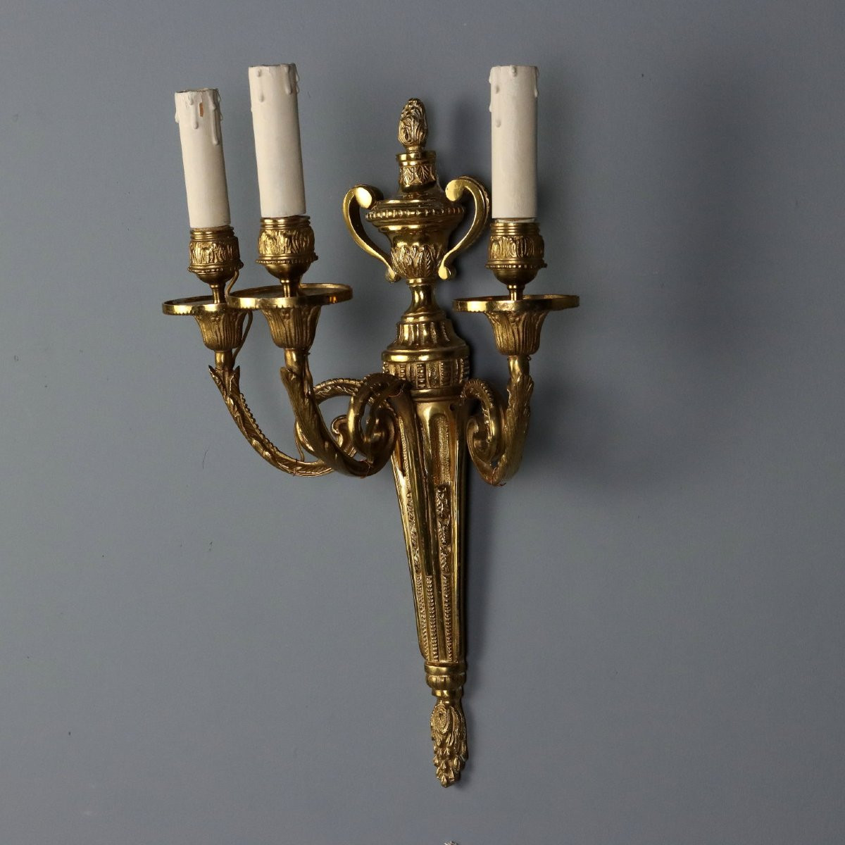 Set Of Seven Neoclassical Wall Sconces, Italy, Early 20th Century-photo-3