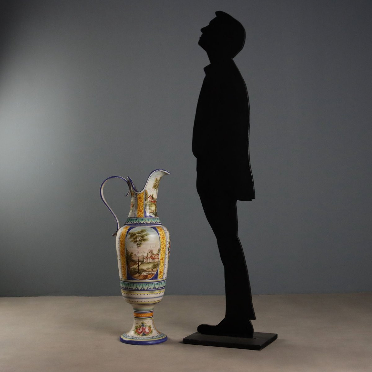 Large Majolica Amphora, Deruta Manufactory, Central Italy, 1960s–1970s-photo-2
