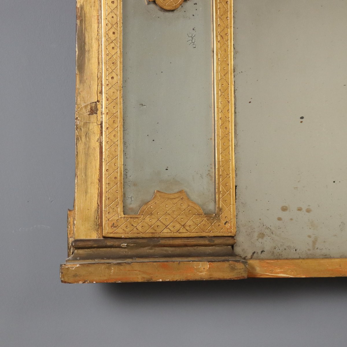 Miroirs de cheminée en bois sculpté et doré  Italie du XVIIIe siècle-photo-2