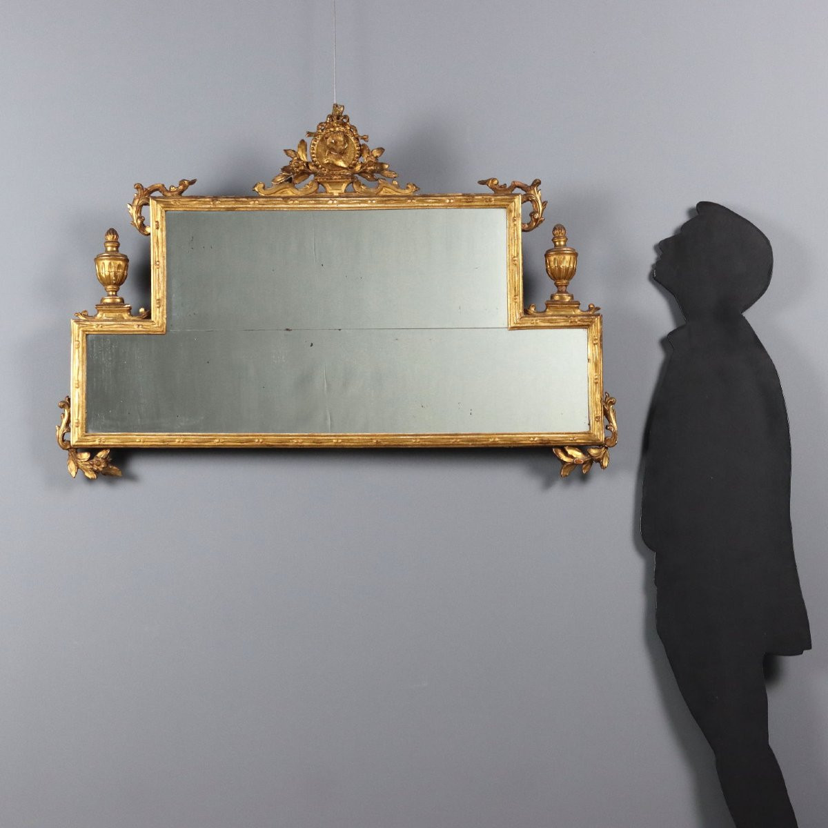 Neoclassical Mirror In Carved And Gilded Wood, Italy, Late 18th Century-photo-2