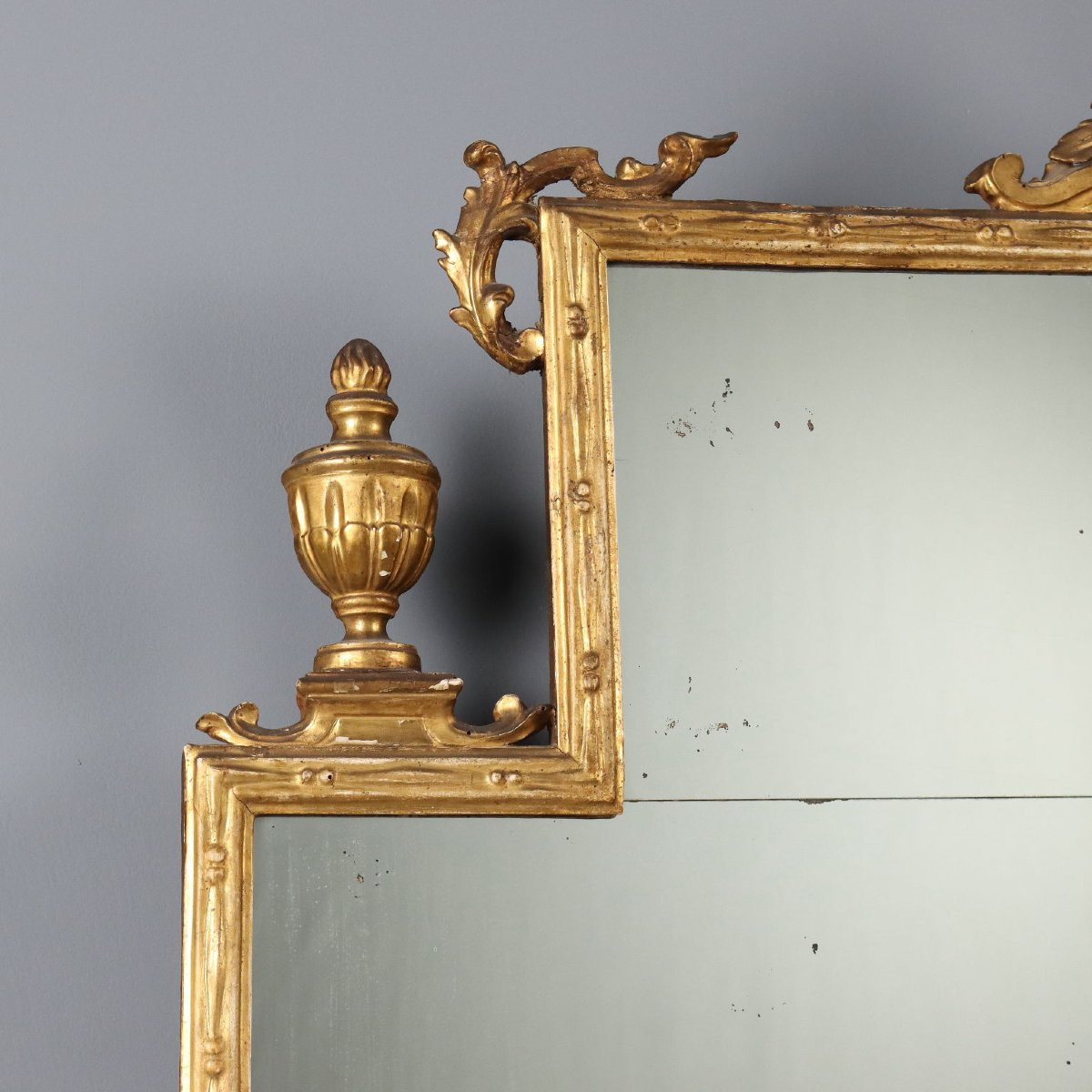 Neoclassical Mirror In Carved And Gilded Wood, Italy, Late 18th Century-photo-4