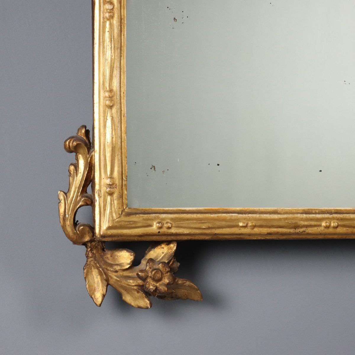 Neoclassical Mirror In Carved And Gilded Wood, Italy, Late 18th Century-photo-2