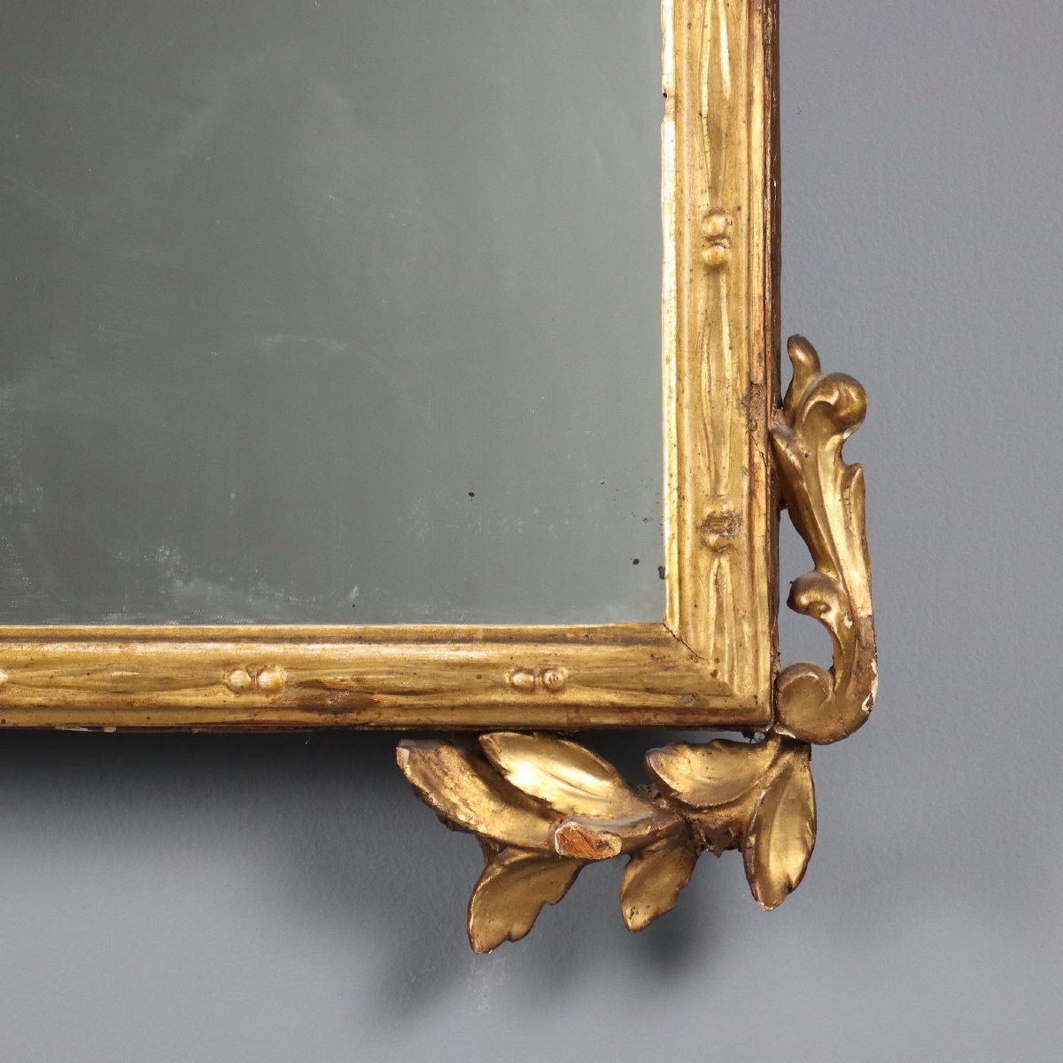 Neoclassical Mirror In Carved And Gilded Wood, Italy, Late 18th Century-photo-3