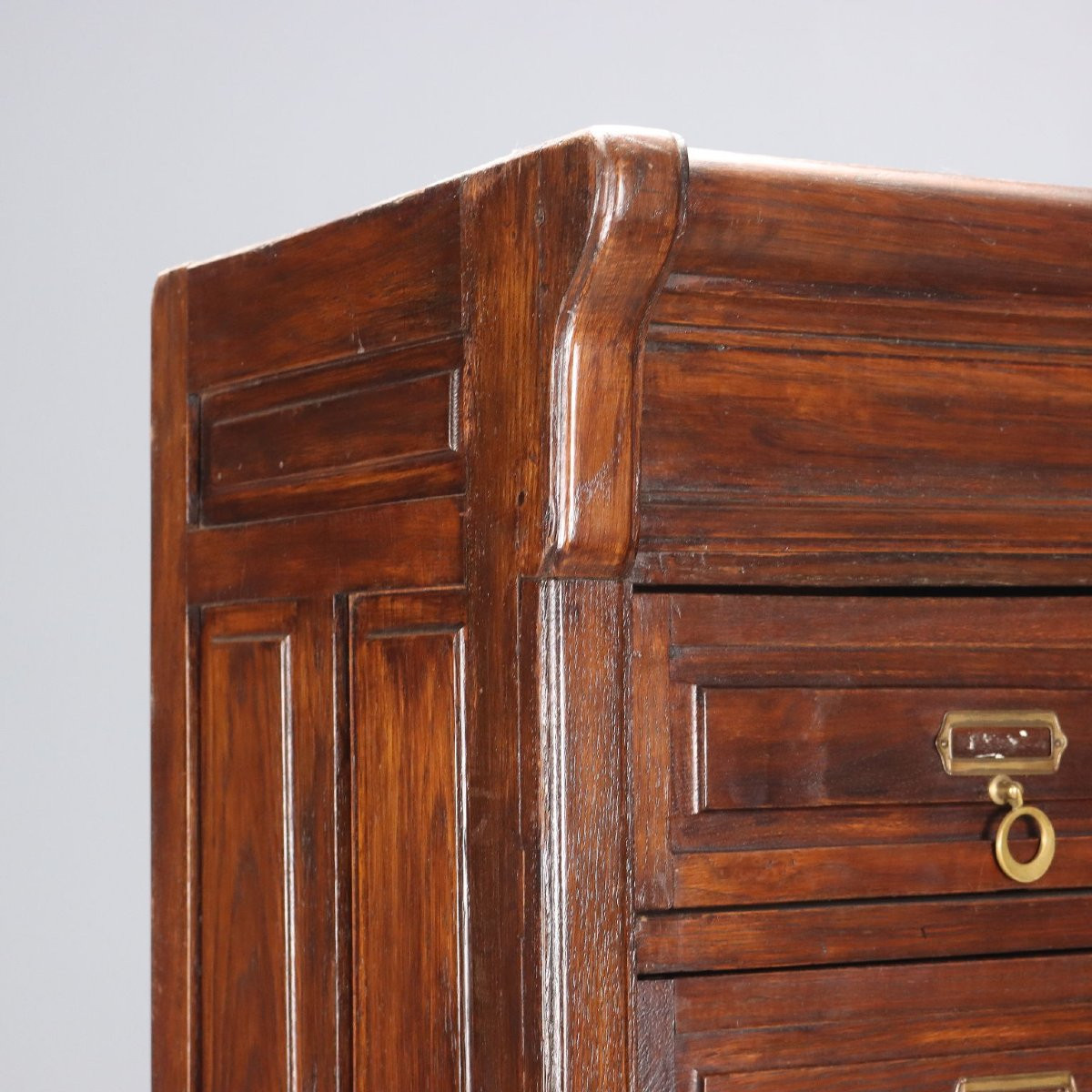 Early 20th-century Italian Walnut-stained Oak Chest Of Drawers-photo-4