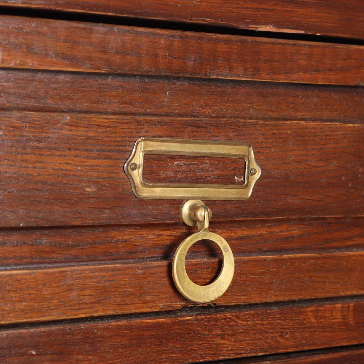Early 20th-century Italian Walnut-stained Oak Chest Of Drawers-photo-1