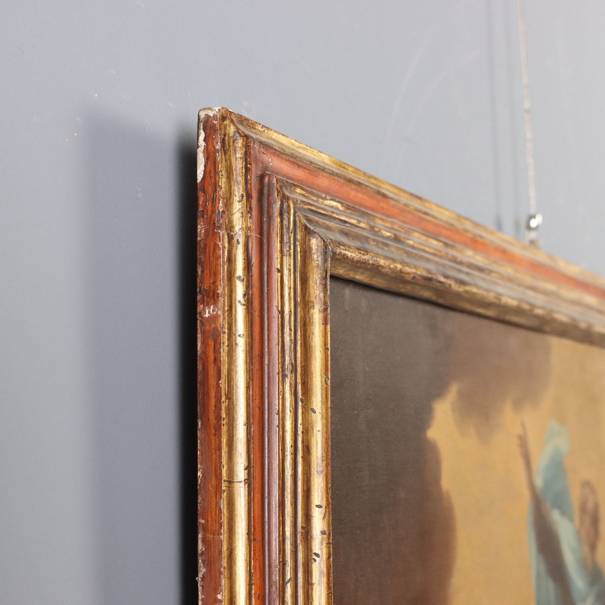 Tableau Ancien La Naissance de la Vierge Marie Huile sur Toile '700-photo-6