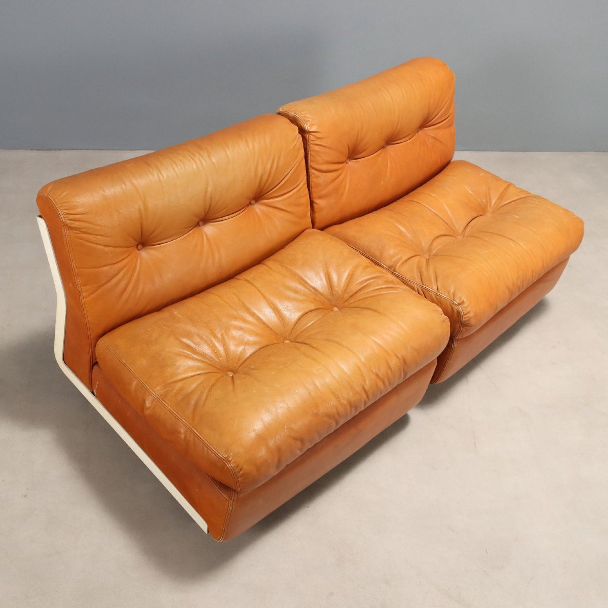 B&b 'amanta' Armchairs Vintage Design By Mario Bellini Italy 1970s-photo-1