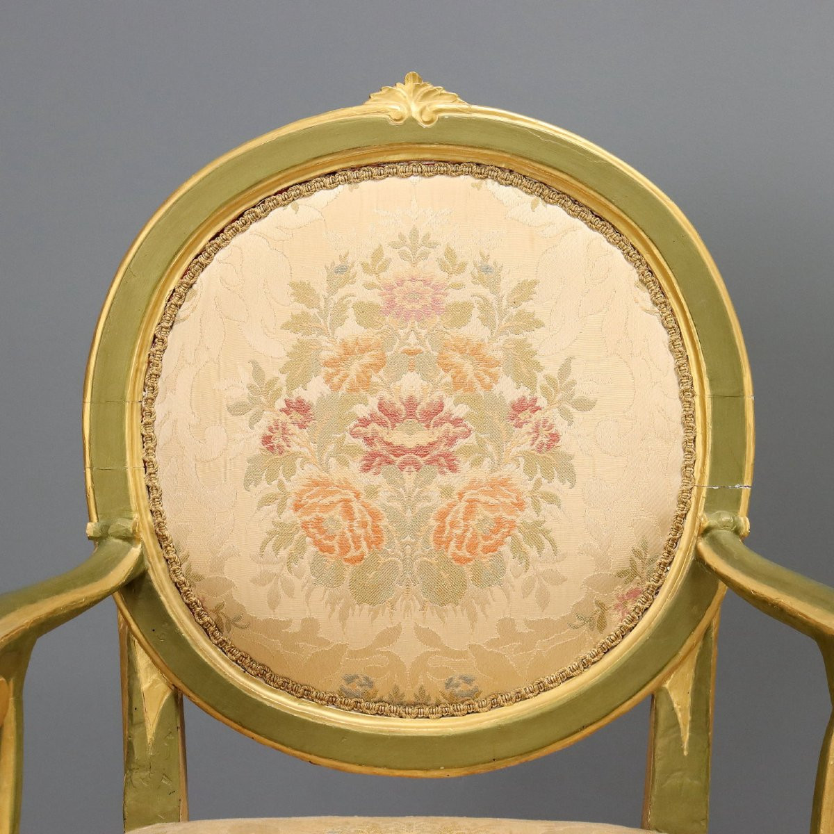 Set Of Ten Lacquered And Gilded Baroque Armchairs, 18th-century Italy-photo-2