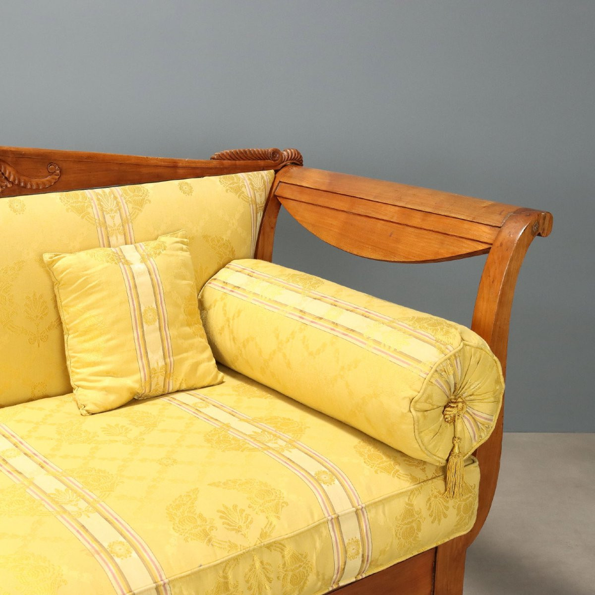 Luigi Filippo Sofa In Italian Cherry Wood, Mid-19th Century-photo-1
