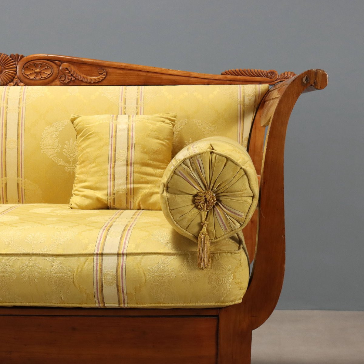 Luigi Filippo Sofa In Italian Cherry Wood, Mid-19th Century-photo-2
