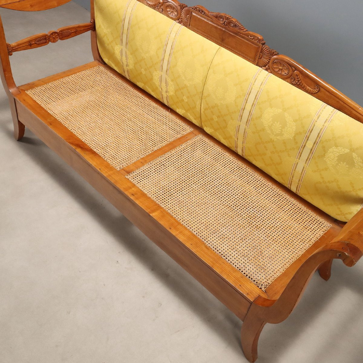 Luigi Filippo Sofa In Italian Cherry Wood, Mid-19th Century-photo-5