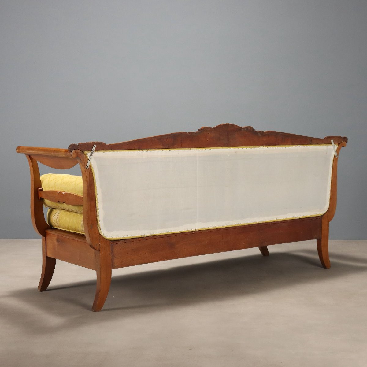 Luigi Filippo Sofa In Italian Cherry Wood, Mid-19th Century-photo-6