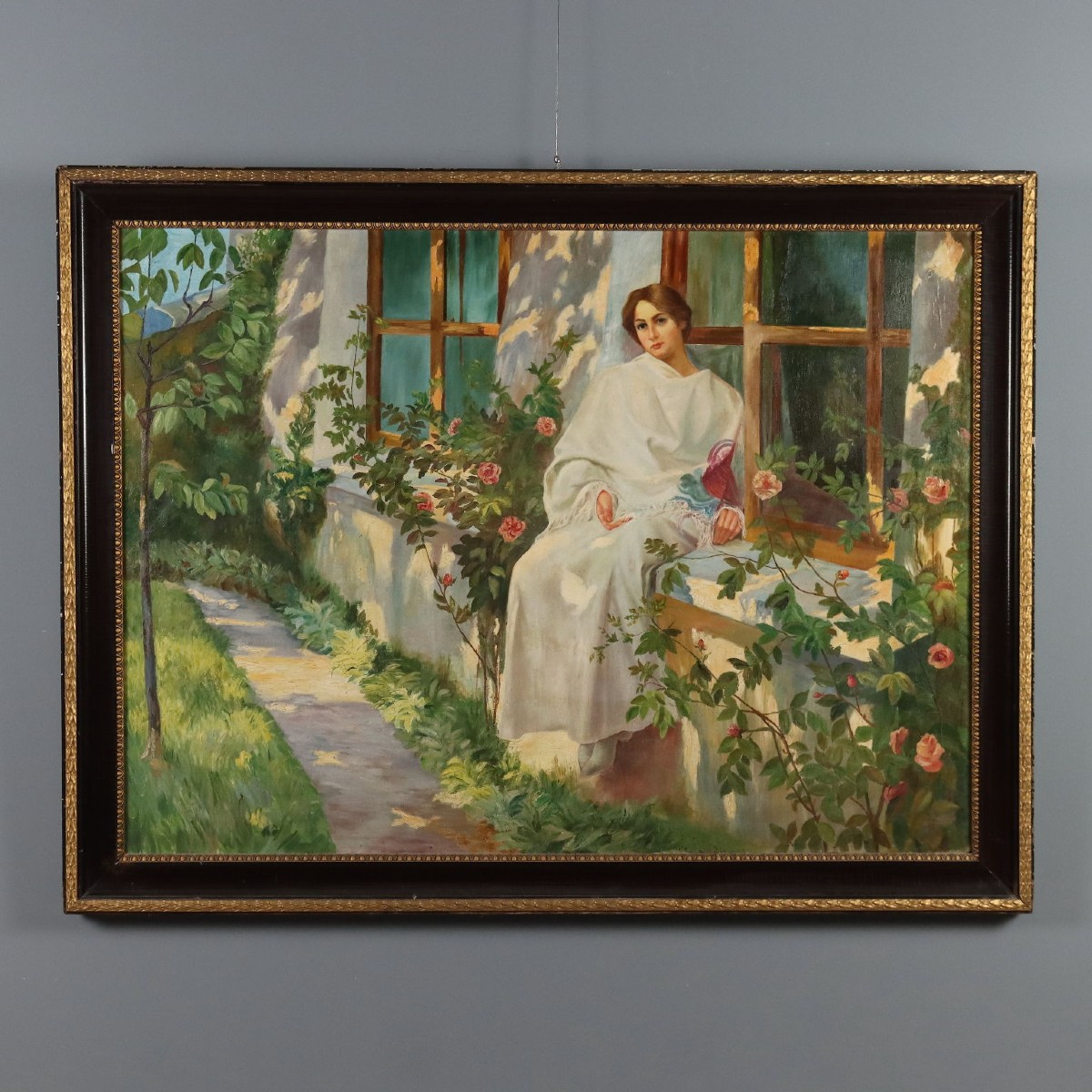 Tableau Ancien Copie Par Giovanni Giani 'Le Matin des Roses' XXe Siècle