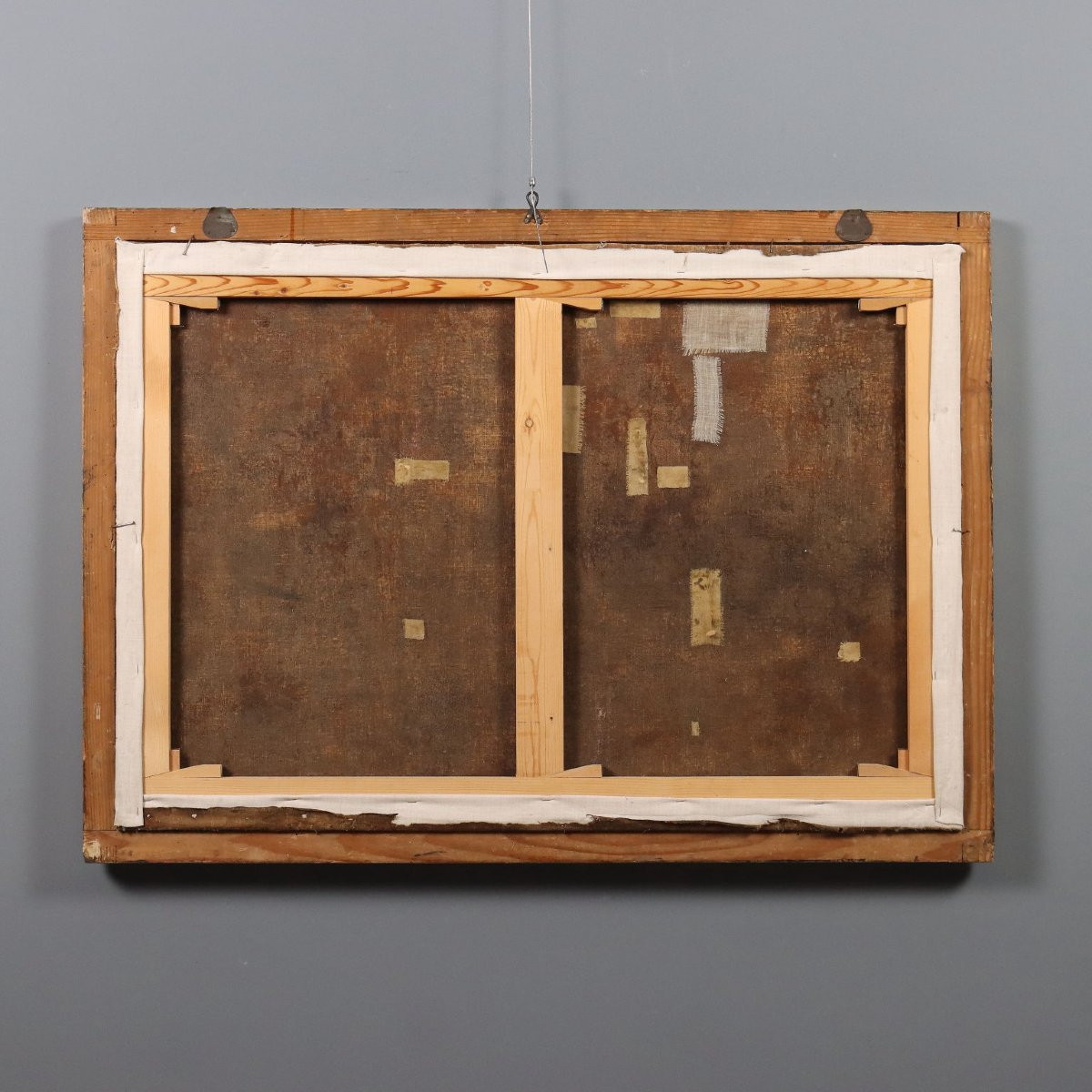 Tableau Ancien Scène de Demande de Grâce Huile sur Toile '600-photo-8