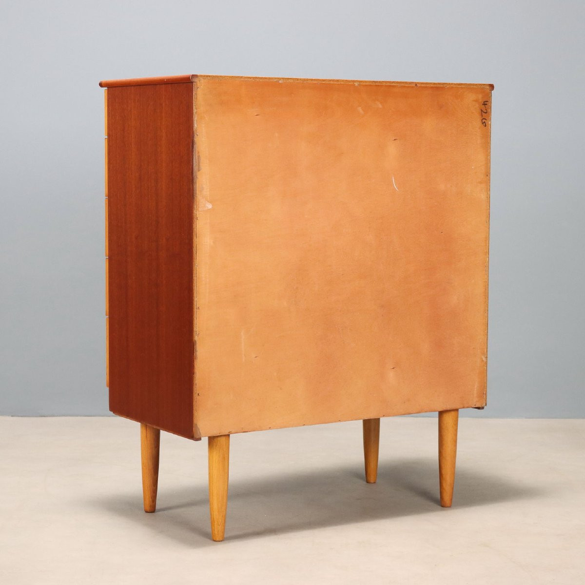 Commode Vintage Plaquée en Teck Design Europe du Nord Années 60-photo-3