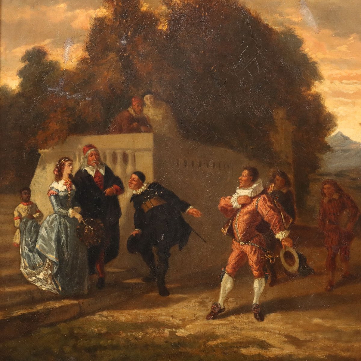 Tableau Ancien La Présentation Huile sur Toile École Française '800-photo-3
