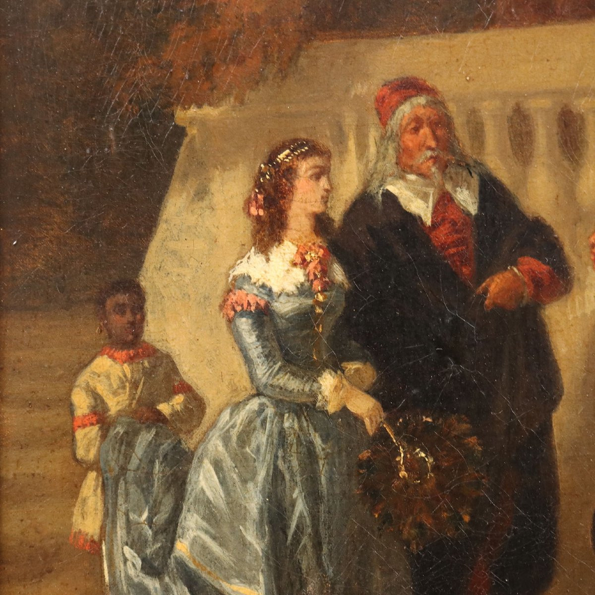 Tableau Ancien La Présentation Huile sur Toile École Française '800-photo-4