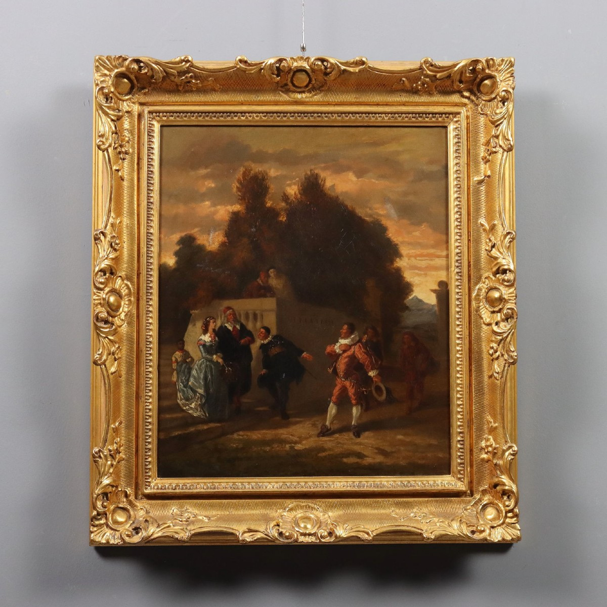 Tableau Ancien La Présentation Huile sur Toile École Française '800
