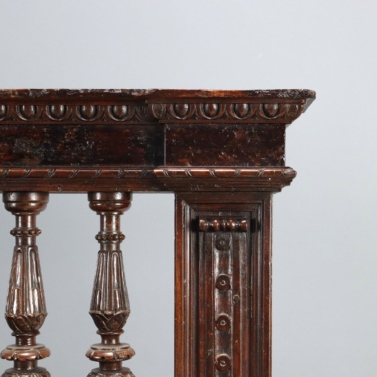 Neo-baroque-style Bench In Italian Walnut, Late 19th Century-photo-3