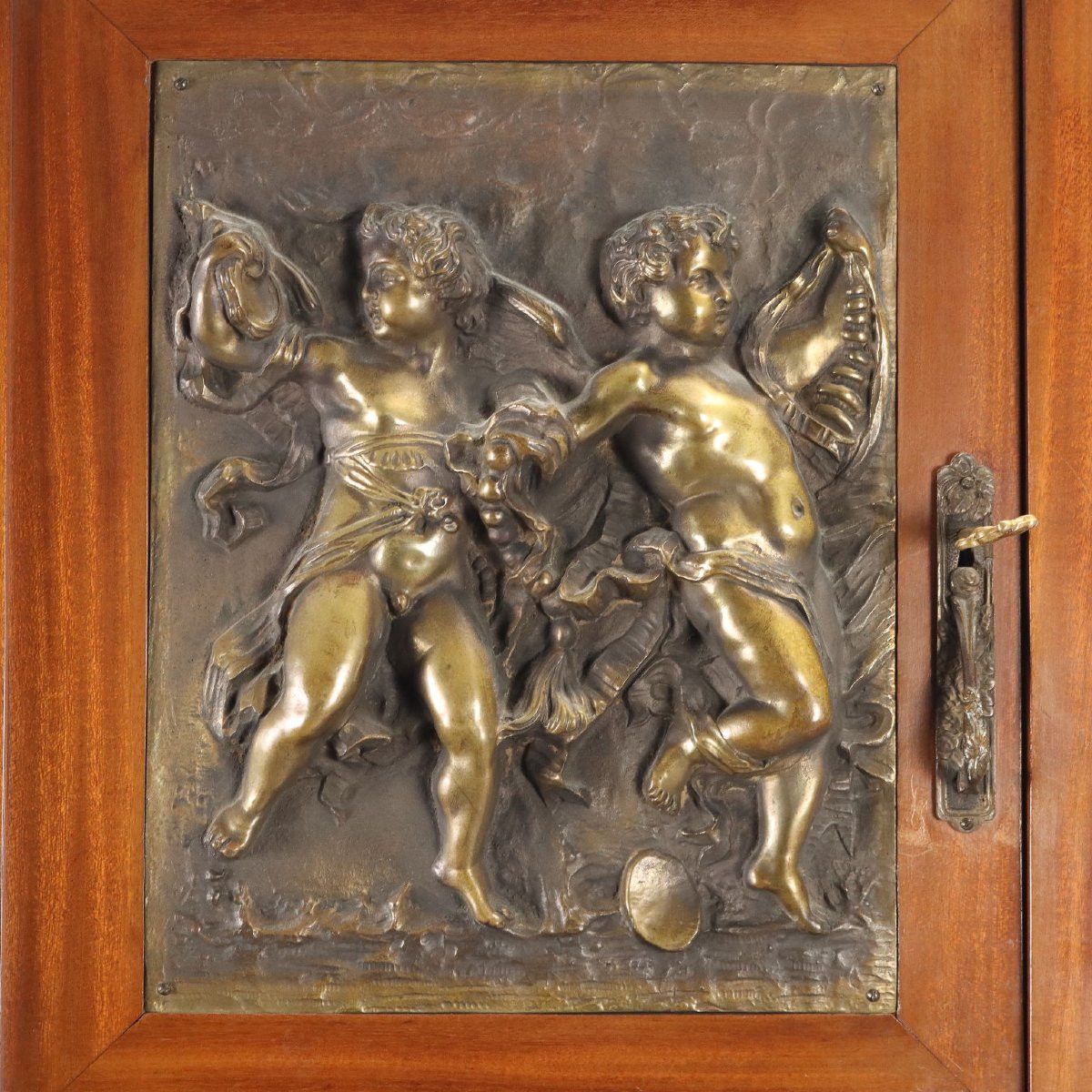 Buffet Art Nouveau Ancien Acajou Marbre Noir Italie XXe Siècle-photo-2