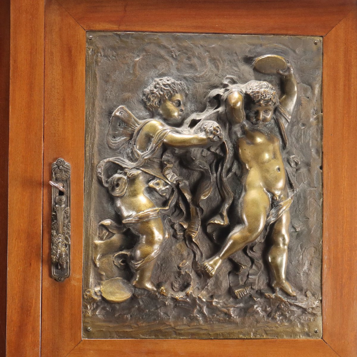 Buffet Art Nouveau Ancien Acajou Marbre Noir Italie XXe Siècle-photo-4