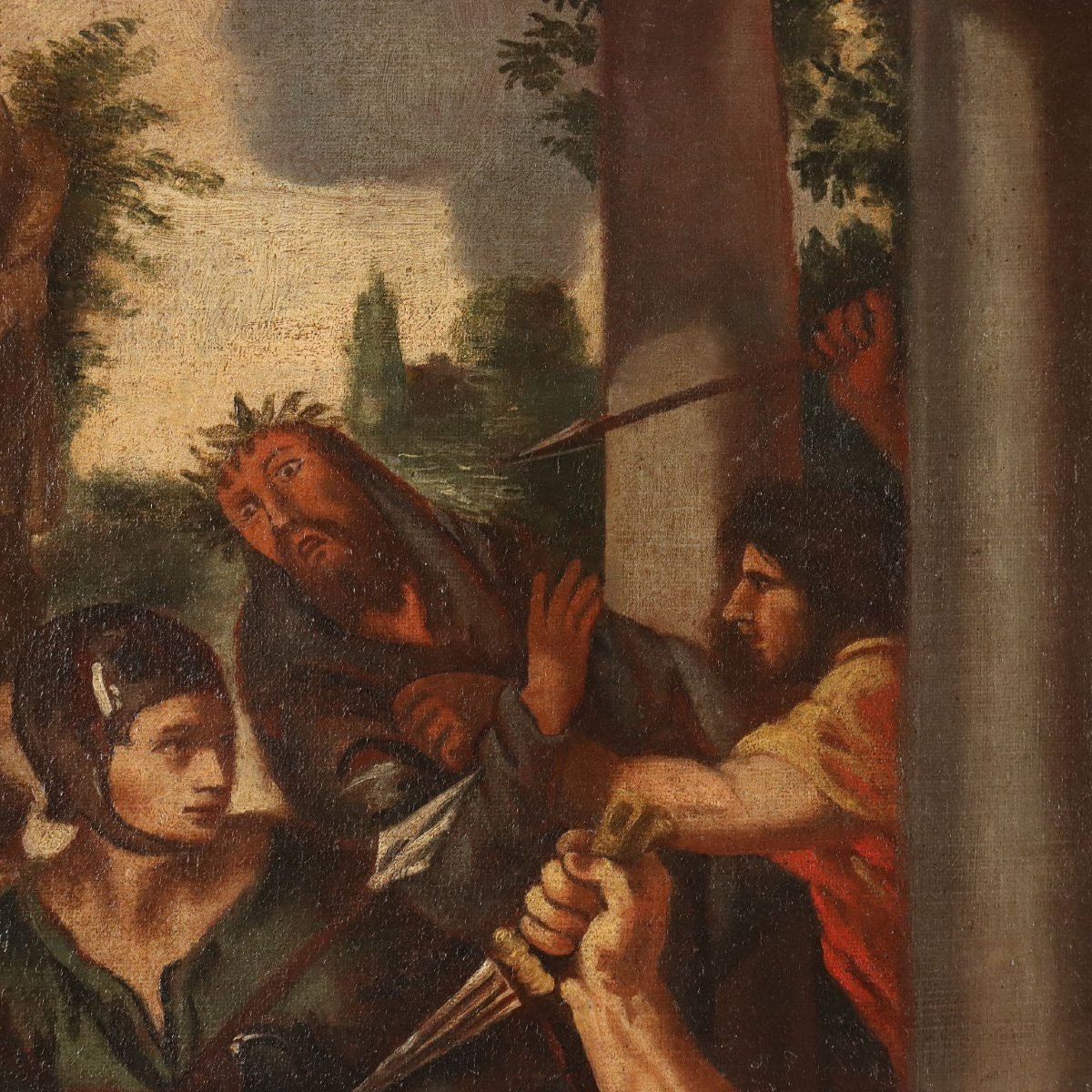 Antique Painting The Age Of Iron Disciple Of Pietro Da Cortona 17th Century-photo-4