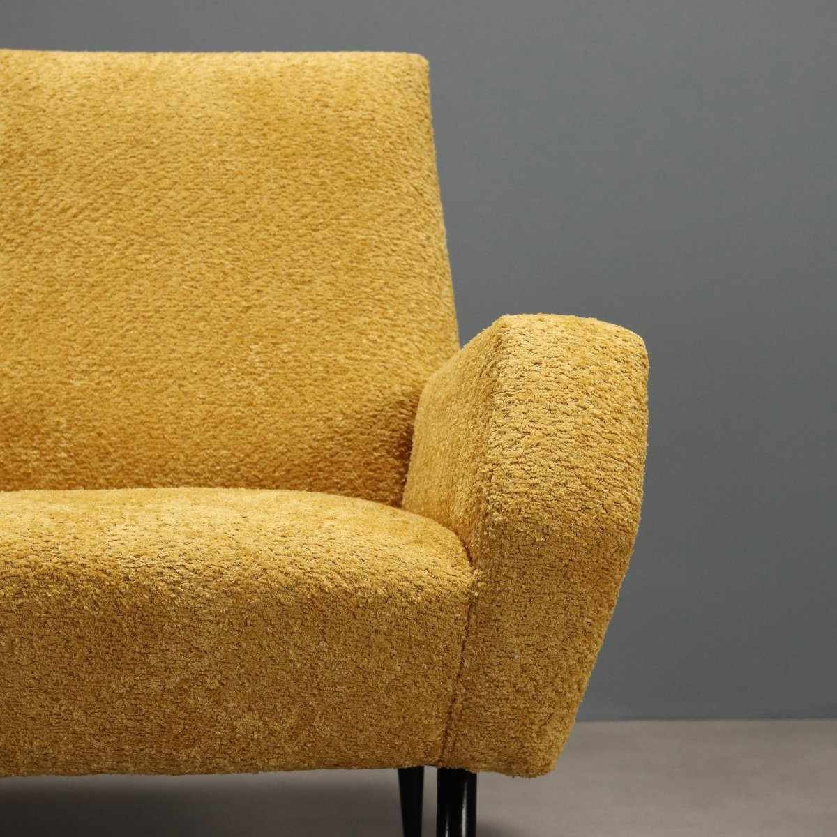 Fauteuils Vintage Tissu Métal Rembourrage Design Années 60-photo-1
