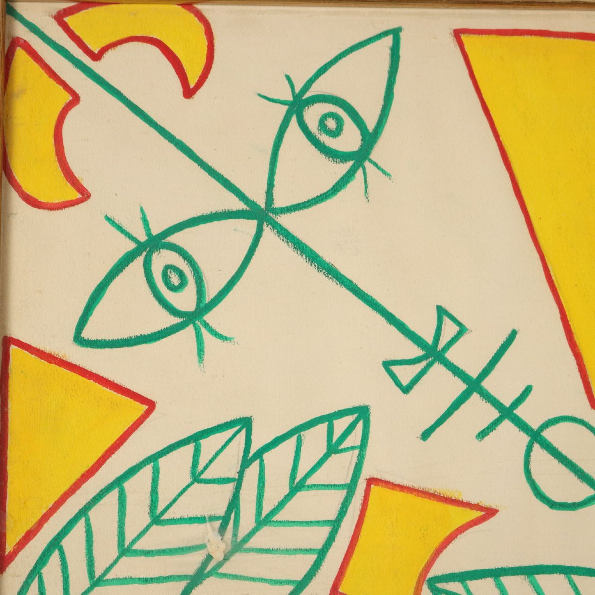 Drawings By Jean Cocteau Gouache On Paper Framed XX Century -photo-4