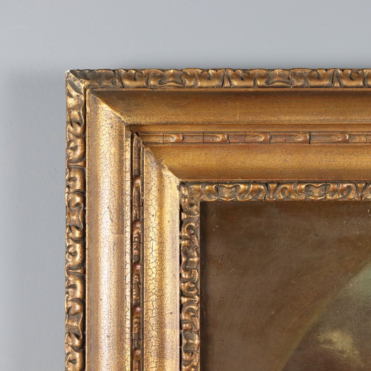 Antique Painting Allegory Of America Oil On Canvas XVIII Century-photo-4