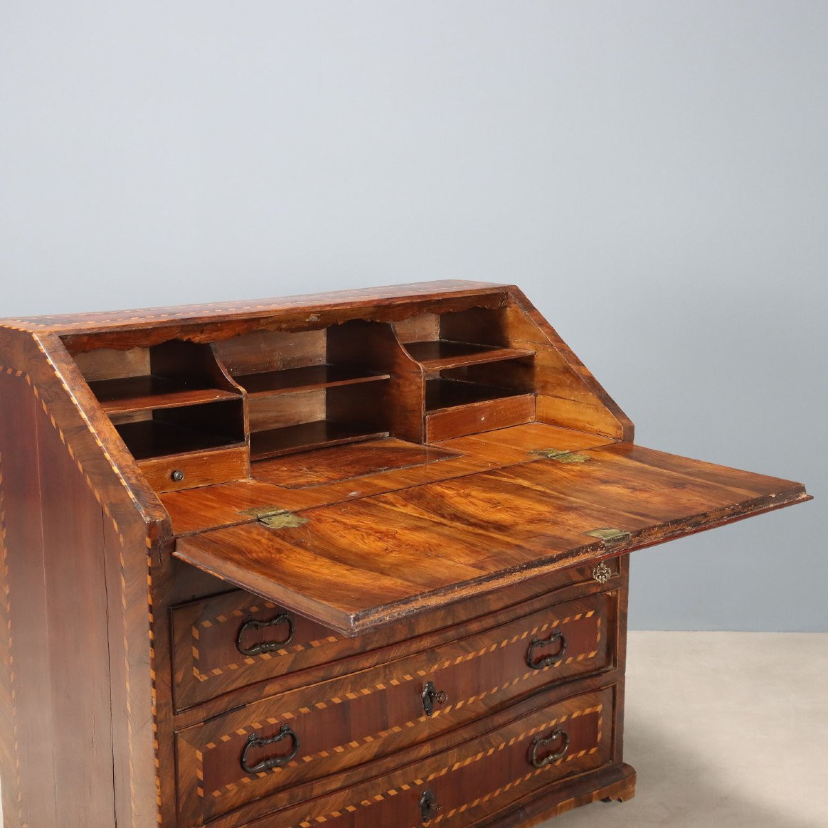 Rosewood And Mahogany Tray With Maple Inlays, Central Italy, Mid-18th Century-photo-3