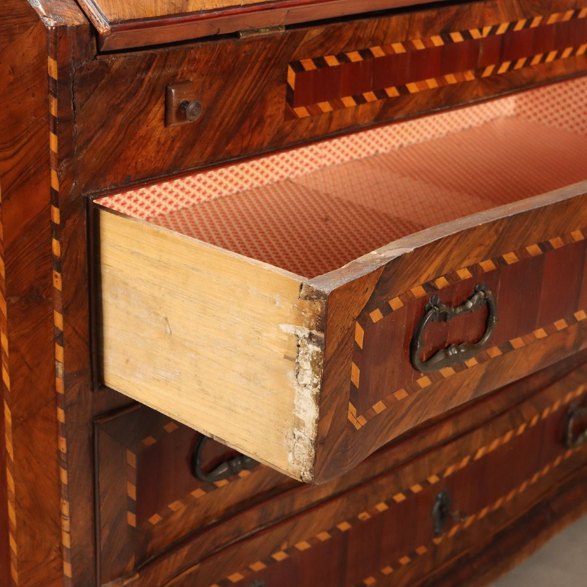 Rosewood And Mahogany Tray With Maple Inlays, Central Italy, Mid-18th Century-photo-6