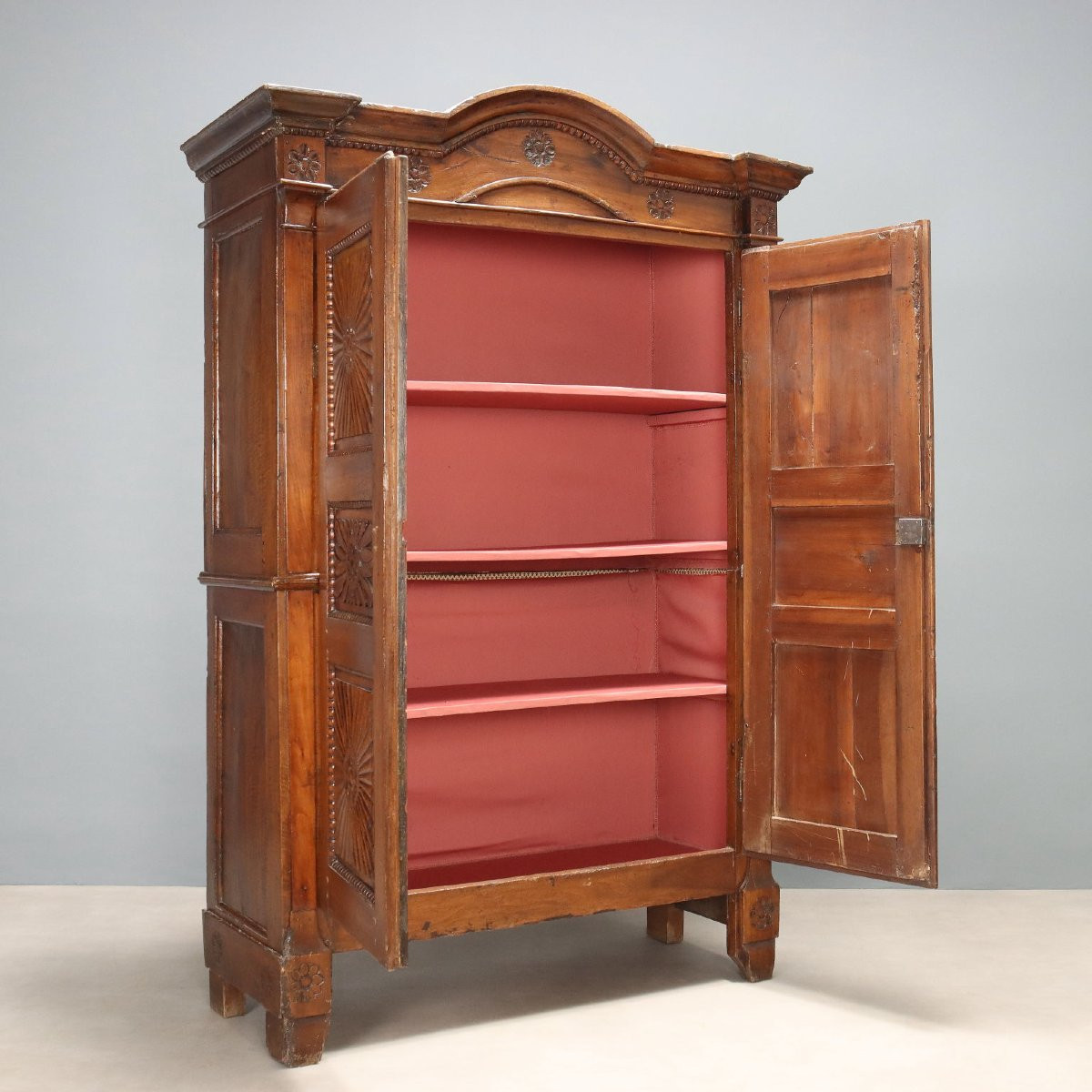Armoire double en noyer Piémont du XIXe siècle-photo-3
