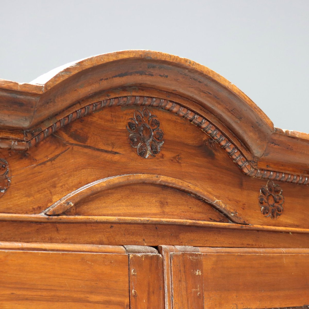 Armoire double en noyer Piémont du XIXe siècle-photo-1