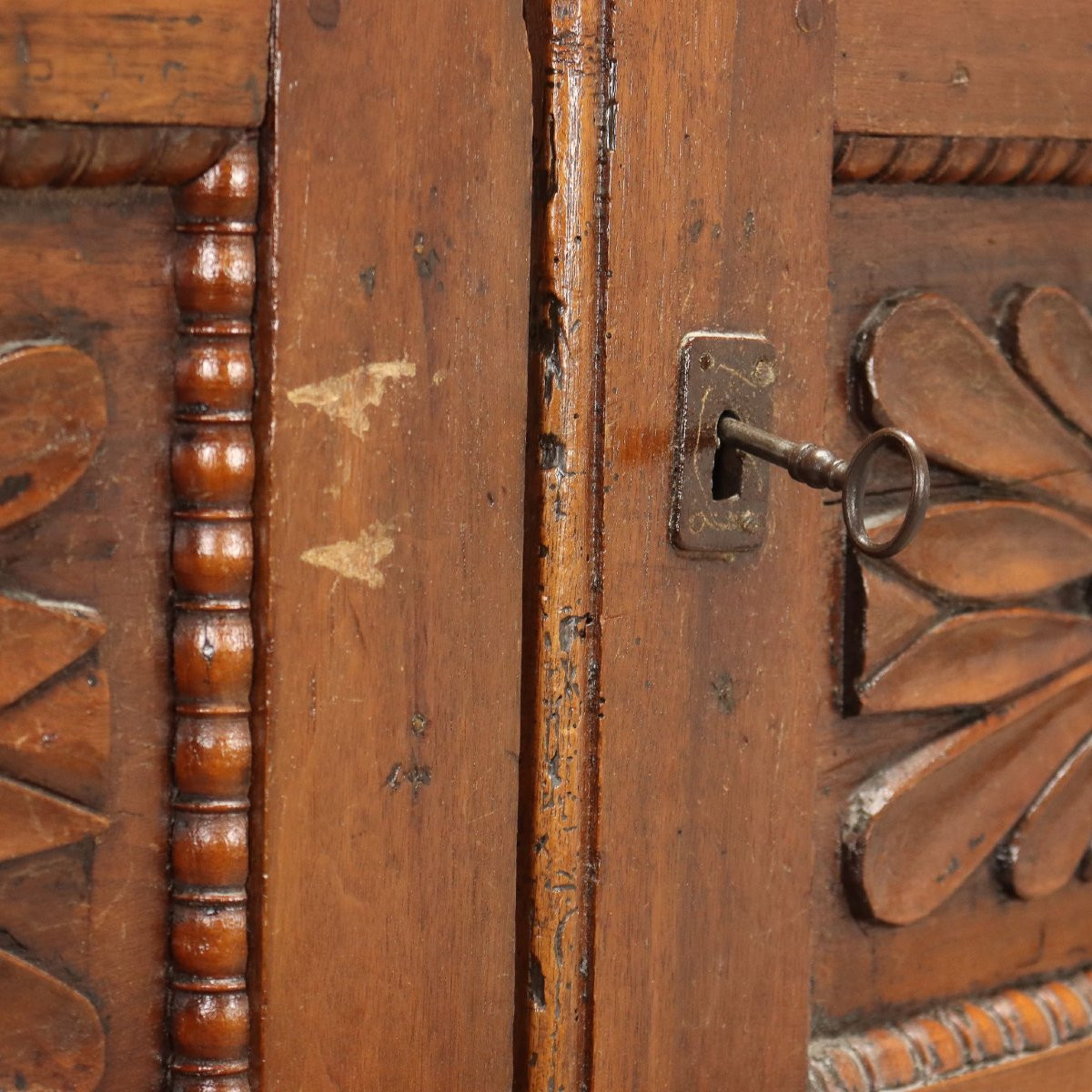 Armoire double en noyer Piémont du XIXe siècle-photo-2