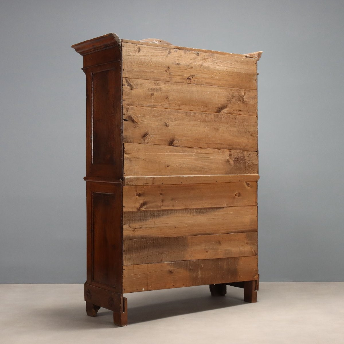 Armoire double en noyer Piémont du XIXe siècle-photo-6