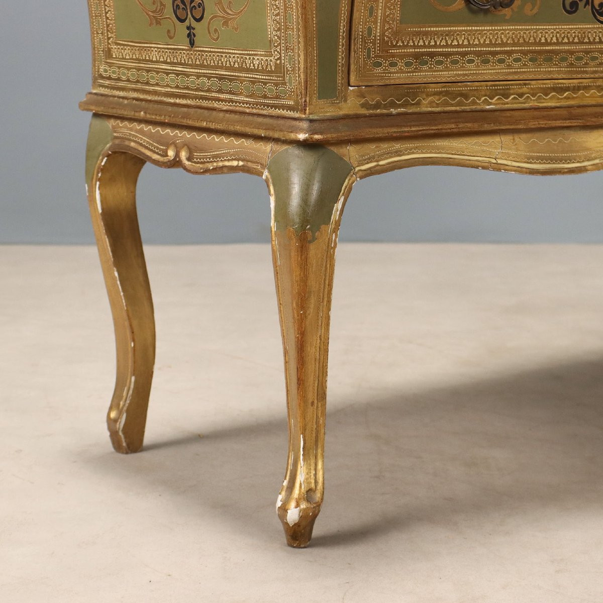 Petite commode en bois laqué et peint  Italie du XXe siècle-photo-2